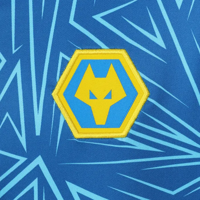 Wolverhampton Wanderers Store | Shop Official 2025-26 3rd Pre Match 1/4 Zip – Blue – Junior Wolves Gear